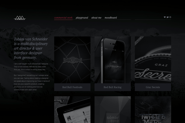 Tobias van Schneider website preview